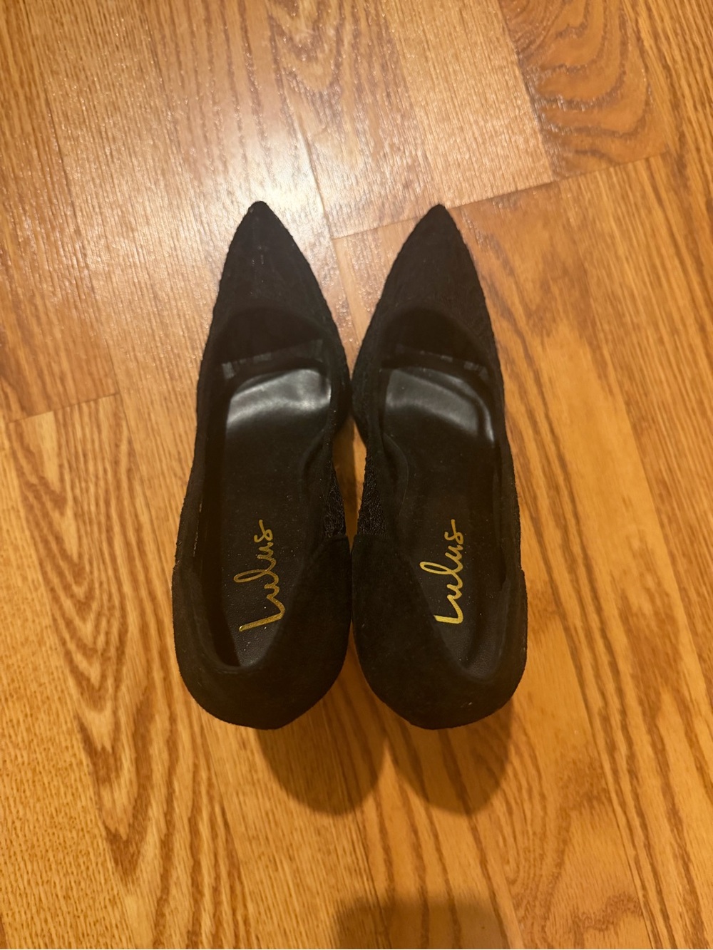 Lulu's Black Pointed Toe Heels